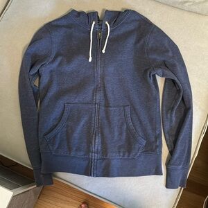 Jcrew authentic fleece zip up hoodie sweatshirt